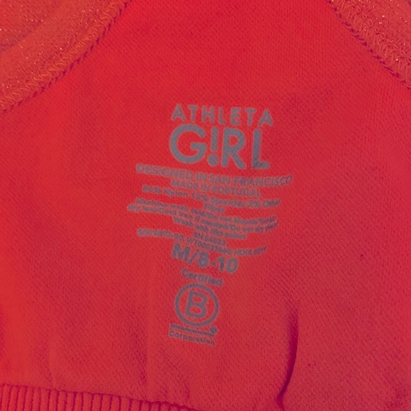 Athleta girls pink/orange sparkly sports bra. - Picture 4 of 4